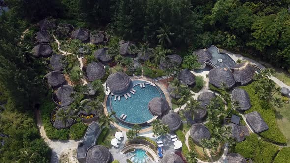 Aerial Luxury Spa At Mahe Island, Seychelles