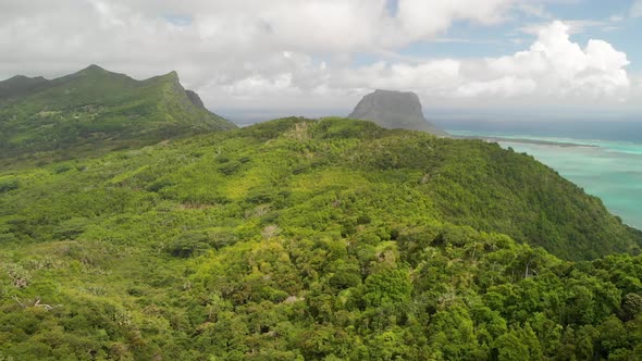 Amazing Aerial View of Mauritius Africa