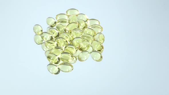 Cod Liver Oil on White, Rotation, Reflection