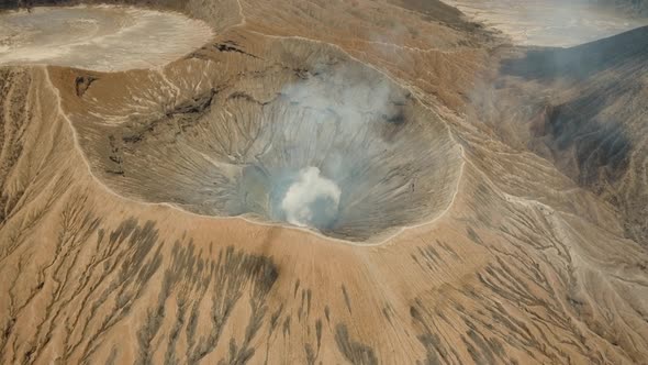 Active Volcano with a Crater