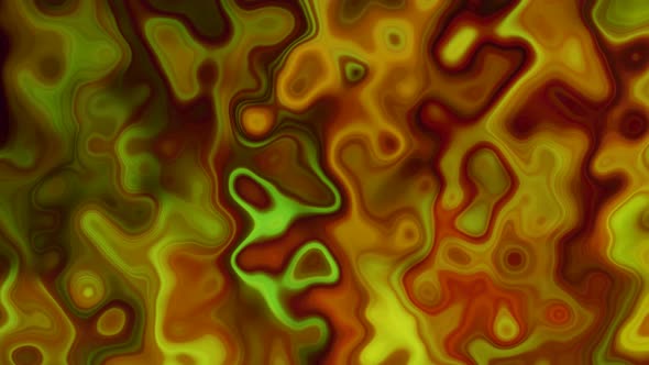 Yellow Red Smooth Marble Liquid Animated