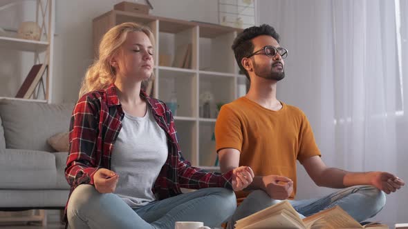 Harmony Meditation Friends Couple Enjoying Relax