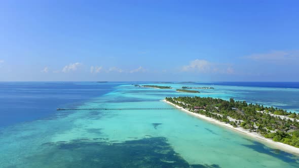 Aerial Shot of the Maldives island Bodufinolhu