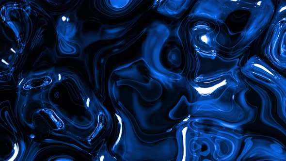 Abstract Blue Color Shiny Marble Liquid Background