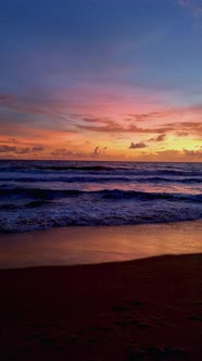 Sunset on the Tropical Beach of Koh Lanta Thailand During Vacation in Thailand