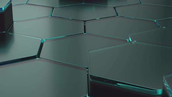 3D Loop Hexagon Background