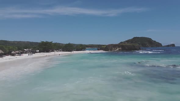 Lombock beach fly over