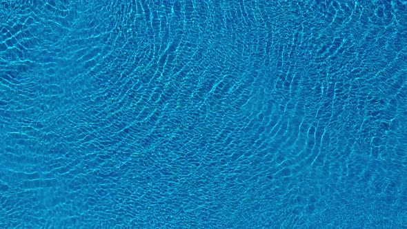Nop View From a Drone Over the Surface of the Pool