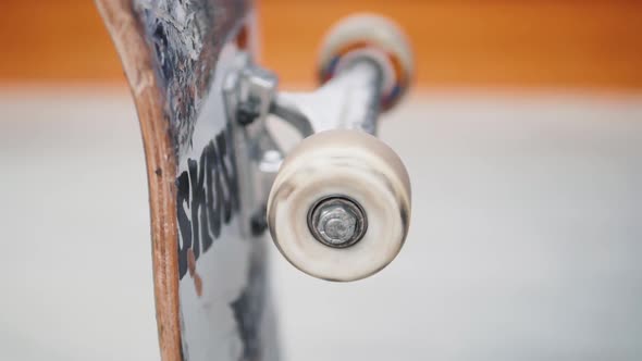 Close Up Macro Shot of Skate Wheel Skateboard Extreme Sport