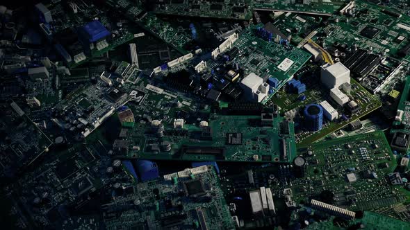 Circuit Boards Are Revealed - Obsolete Technology, Progress Concept