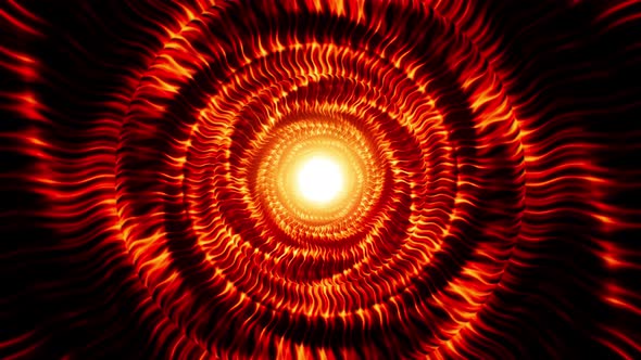 Abstract Organic Metal Fire Tunnel Loop 4K 02