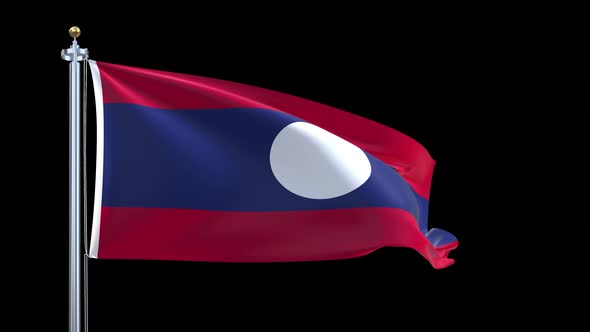 Laos Waving Flag