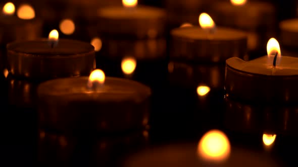 The movement of funeral candles
