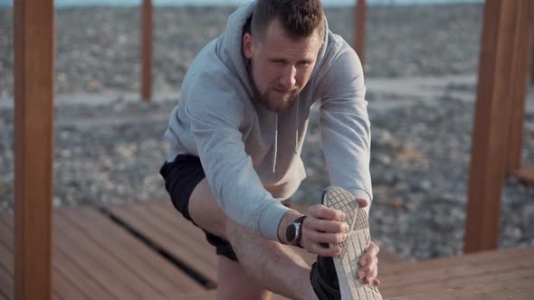 Man Exercising During Outdoor Workout