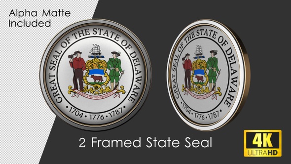 Framed Seal Of Delaware State