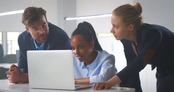 Group of Diverse Business People Working in Office and Discussing New Ideas