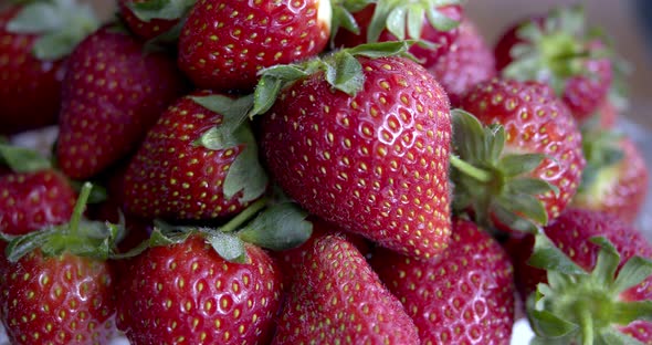 strawberries Close-Up,Rotating
