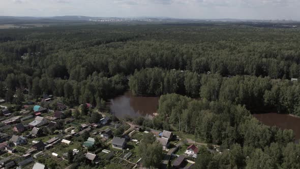 There are many residential houses and households in nature of Ural