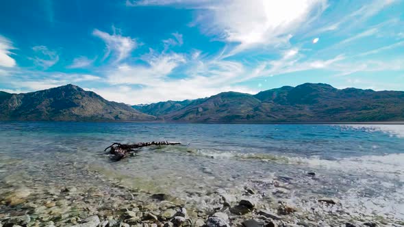 Time-lapse of Epuyen Lake, Chubut Province, Argentina, wide shot