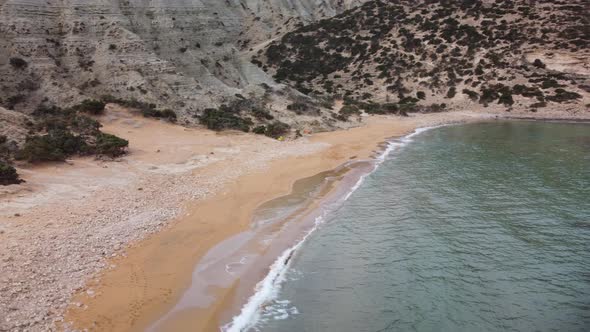 Paradise vacation. Turquoise sea at Gavdos Island and Potamos beach