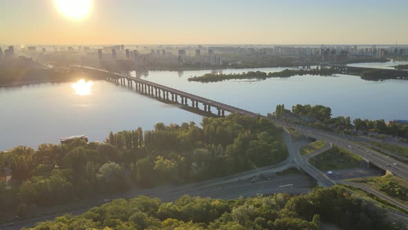 Aerial View of Kyiv By Day. Ukraine