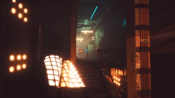 Interior of Abandoned Old Motel alt