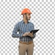 Young engineer in helmet inspecting construction, Alpha Channel - VideoHive Item for Sale