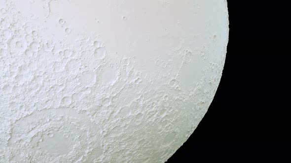 3 D White Moon Surface In 4K