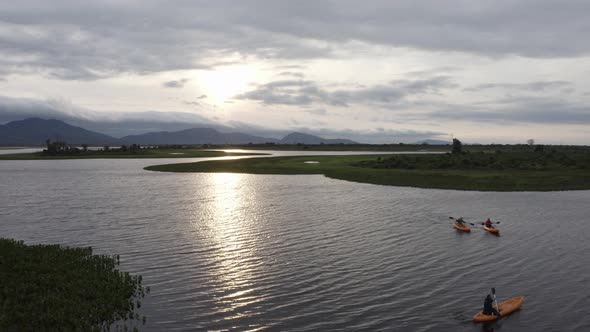 Kayaking in Amolar Region in Pantanal wet season