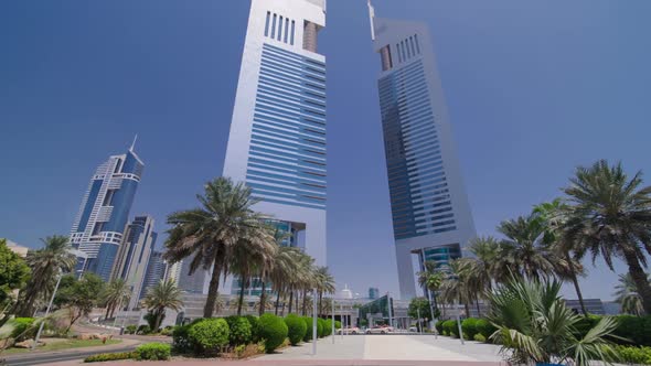 Emirates Twin Towers Dubai Timelapse Hyperlapse