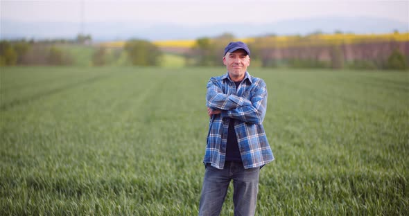 Portrait of Agriculture Farmer Working at Farm