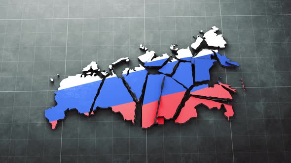 Animation of the Collapse of the Map of Russia