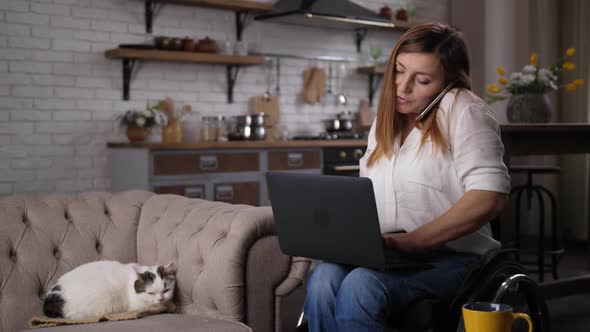 Woman with Differing Abilities Teleworking at Home