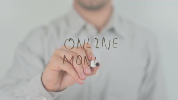 Online Money Writing on Screen with Hand