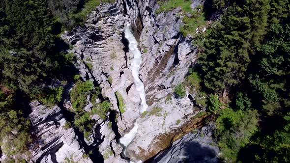 Swiss Gorge From Drone View