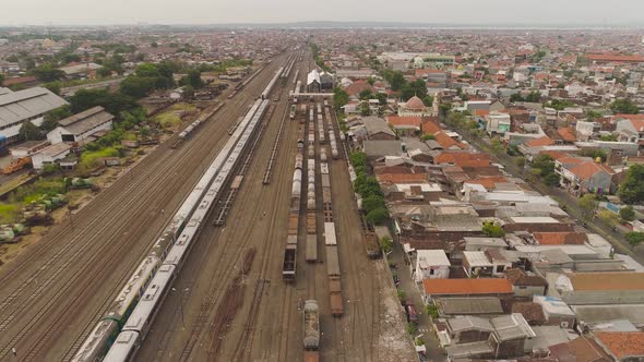 Railway Station in Surabaya Indonesia