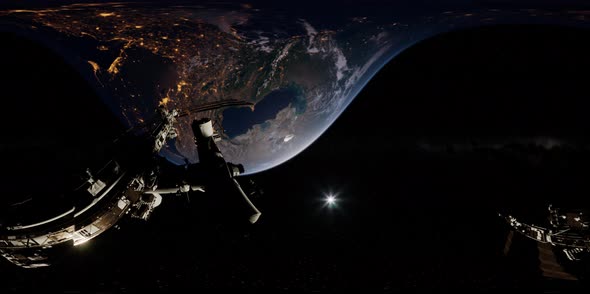 Timelapse ISS in Virtual Reality 360 Degree Video