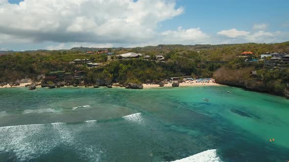 Aerial View Beautiful Beach Bali