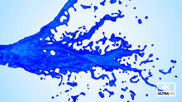 Stream Splash Of Blue Paint