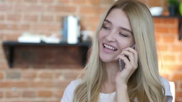 Girl Talking On Smartphone