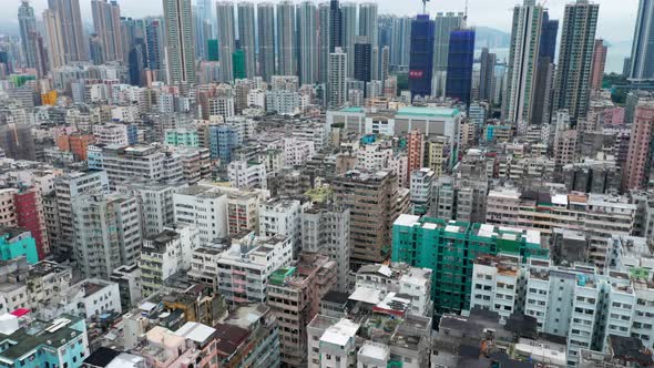 Aerial view of Hong Kong city