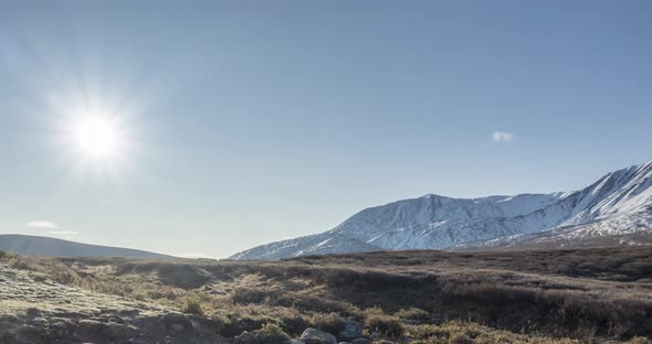 Mountain Meadow Timelapse at the Summer or Autumn Time