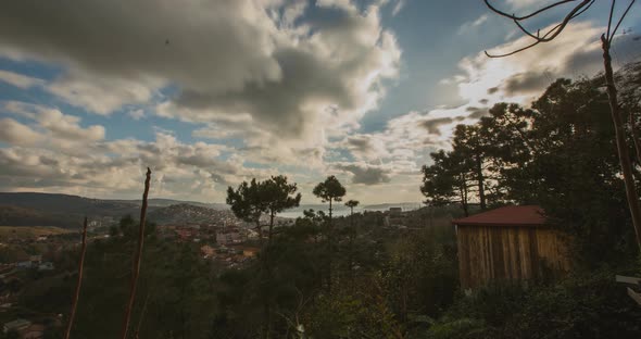 View from Sakirin Mosque, Karacaahmet Cemetery, Uskudar Istanbul