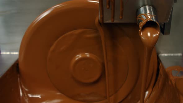 Close-up of chocolate blending machine