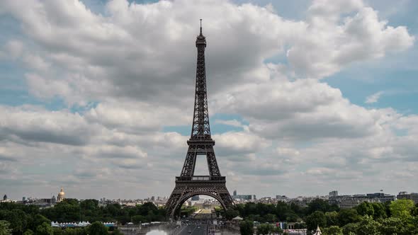 Timelapse of the Eiffel Tower in Paris
