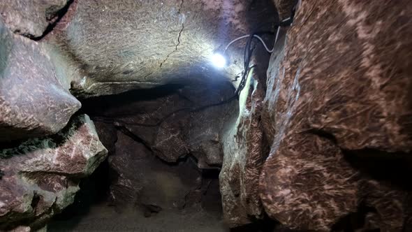 Underground caves and tunnels that shoot in motion.