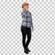 Beautiful female engineer in hardhat havin, Alpha Channel - VideoHive Item for Sale