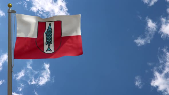 Kaiserslautern City Flag (Germany) On Flagpole