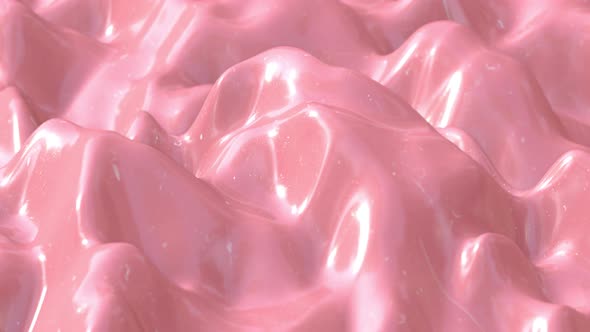 Melting Smooth Pink Liquid Waves