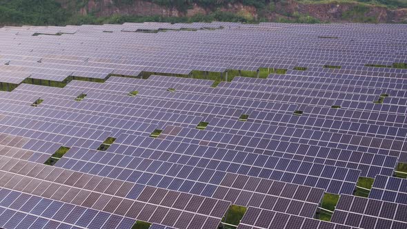 Solar power station in montain